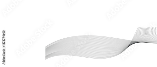 Abstract wave element for graphic Design & Marketing. Stylized line art background. Vector illustration of black lines.