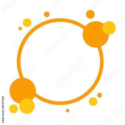 Yellow Circle Twibbon Vector