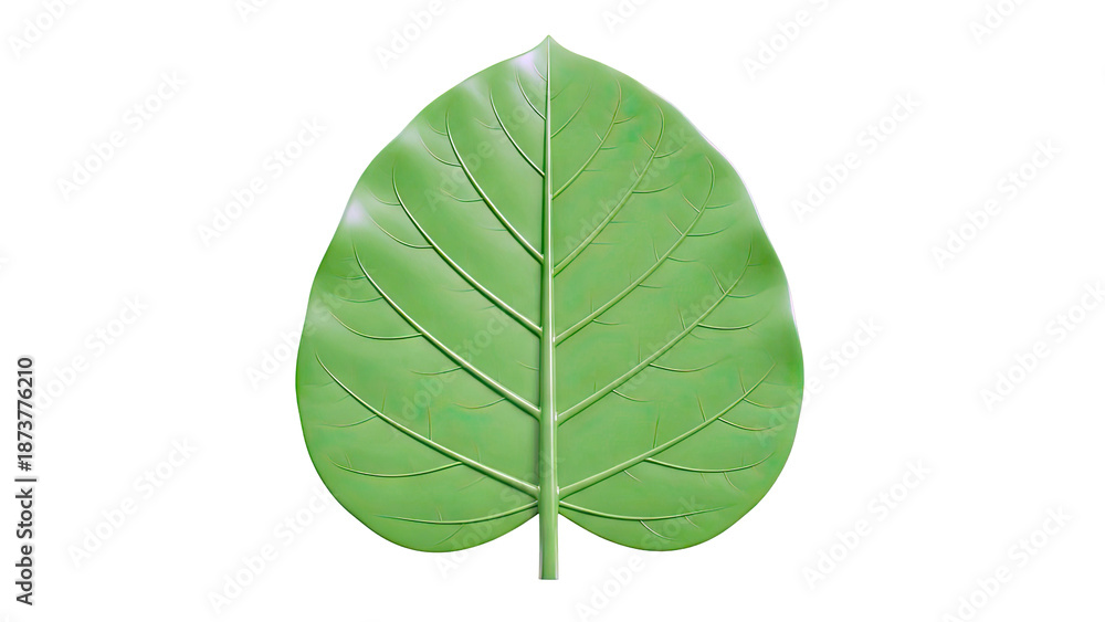 Fototapeta premium Vibrant Green Leaf with Prominent Veins