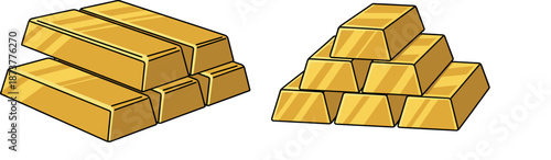 Conceptual comparison of bread loaf and gold bullion bars representing inflation purchasing power and basic commodity value in economy.