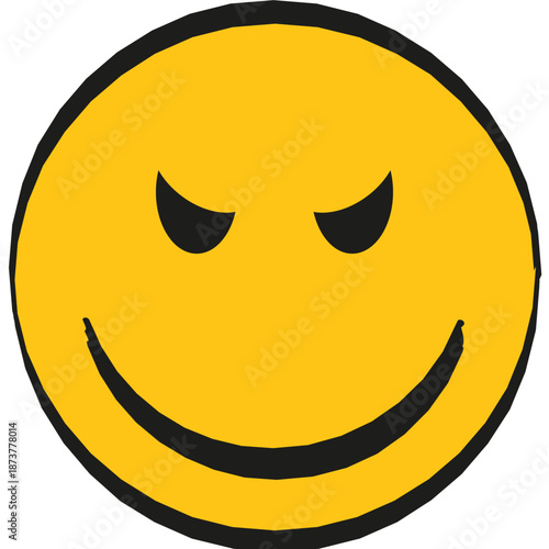 Evil smiley face emoji