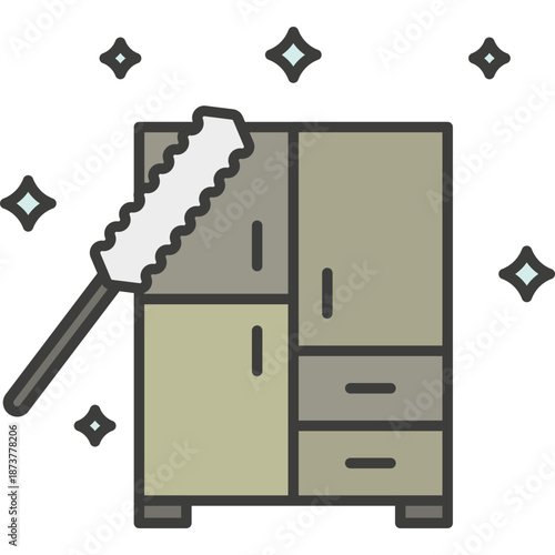 Dusting Wardrobe Icon