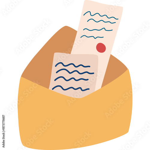 Envelope with Letters and Seal