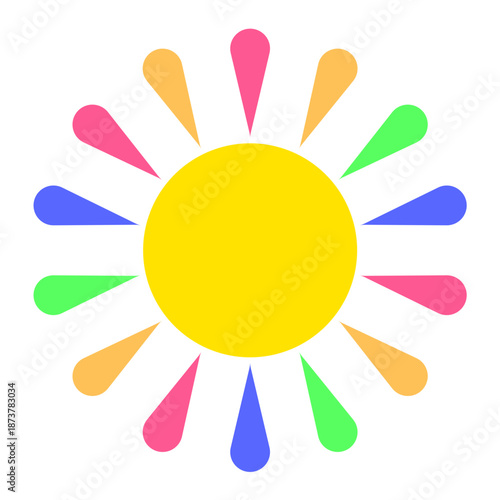 Colorful Sun Vector Illustration