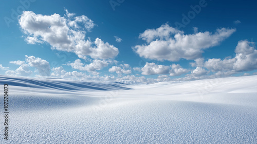 美しい雪原と空