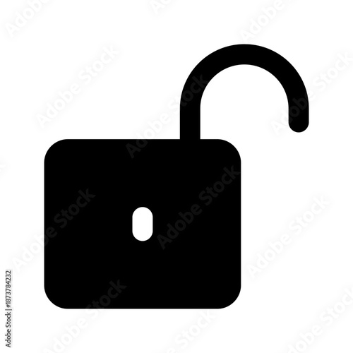 unlock glyph icon