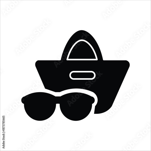 accessories icons. simple solid vector illustration