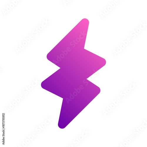 thunder glyph gradient icon