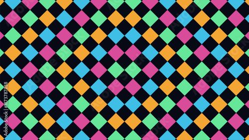 Modern Abstract Diamond Wave Background - Symmetrical Geometric Pattern