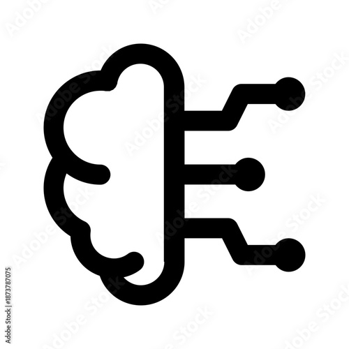 artificial intelligence line icon