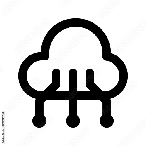 cloud computing line icon