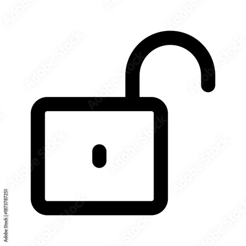 unlock line icon