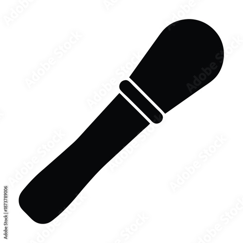 Black silhouette illustration of a laboratory spatula or cosmetic mixing tool