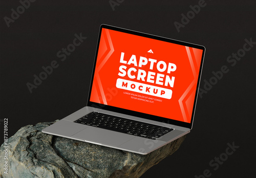 Realistic Laptop Display Mockup for Web Design and Digital Product Showcases