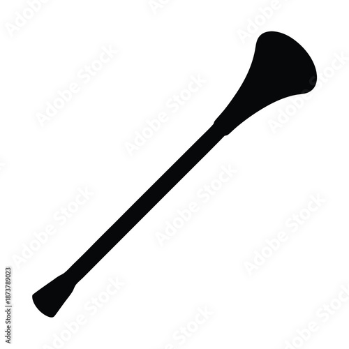 Silhouette Illustration of a Drum Major's Mace or Baton for Marching Bands