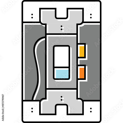 Flat Design Icon of a Gas Meter