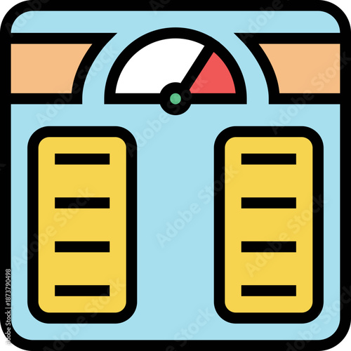 Flat design weight scale icon