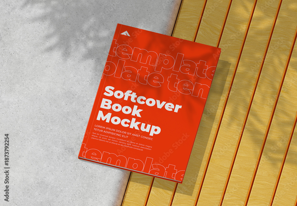 Softcover Book Front and Back Cover Mockup for Publishing and Editorial ...