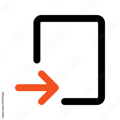 login outline color icon