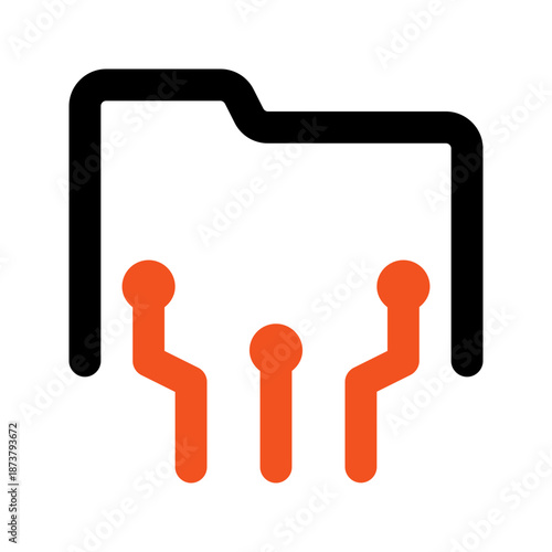 shared folder outline color icon