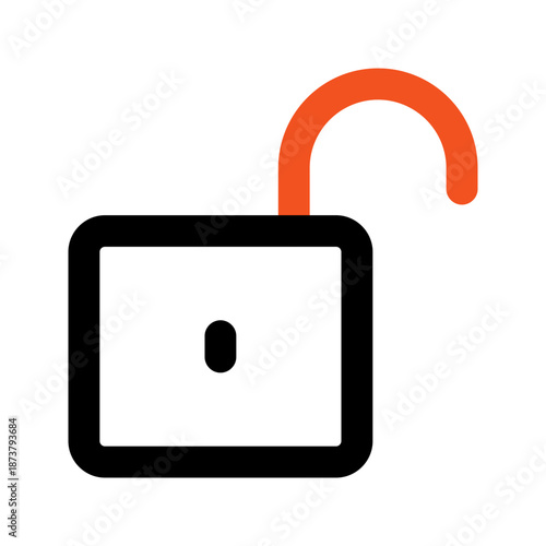 unlock outline color icon
