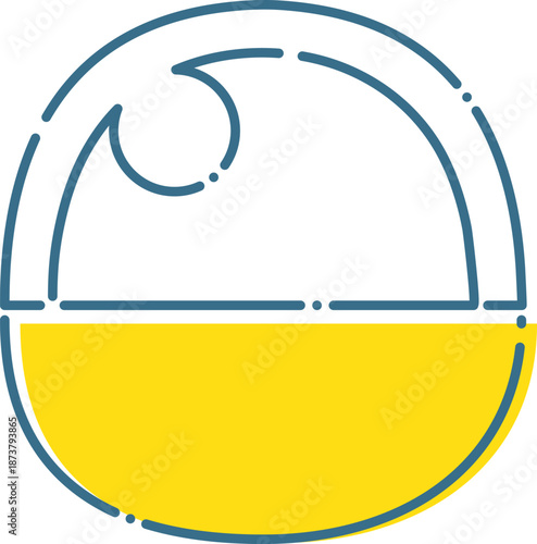 シンプルな破線のガチャガチャカプセル｜中身が見える半透明カプセル素材