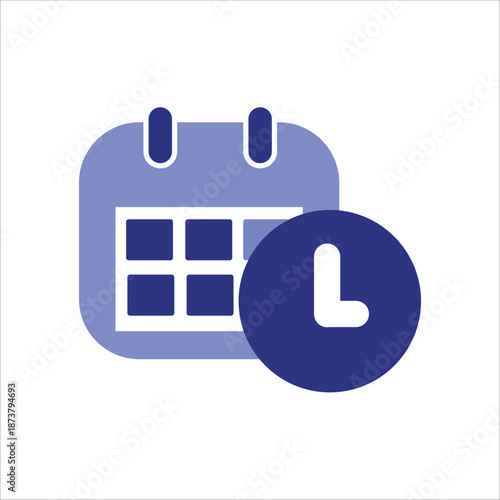 scheduling icons. simple colored vector illustration