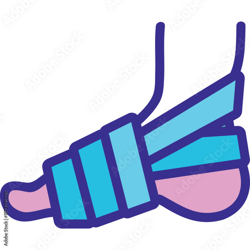 Foot injury icon