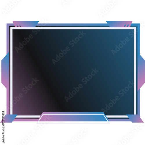 Futuristic Streaming Overlay with Gradient Accents