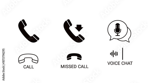 Phone Icons for Call and Messaging.
