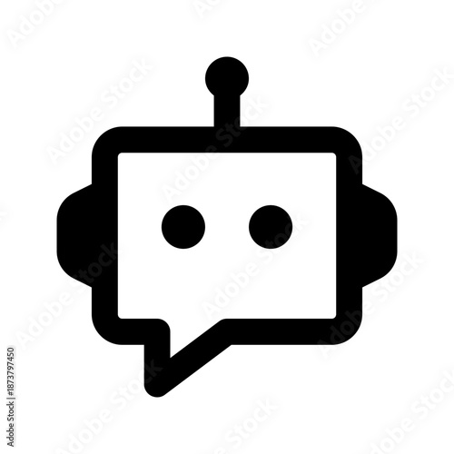 chatbot solid line icon