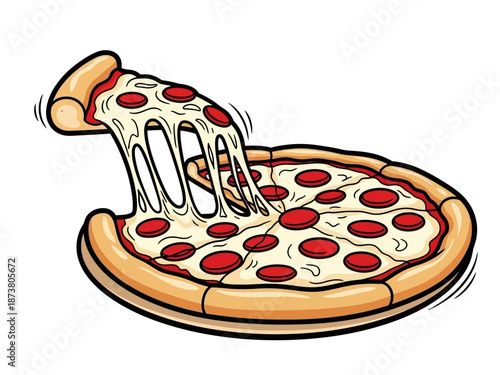 Delicious pepperoni pizza