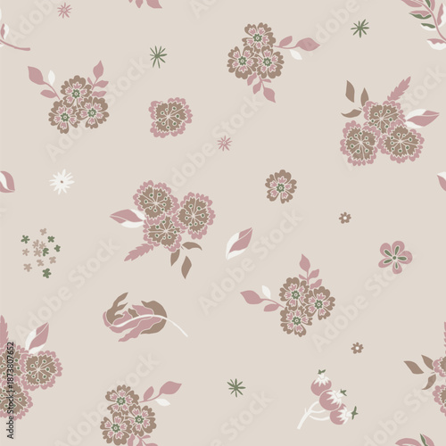 Soft Cottage Floral Scatter Pattern