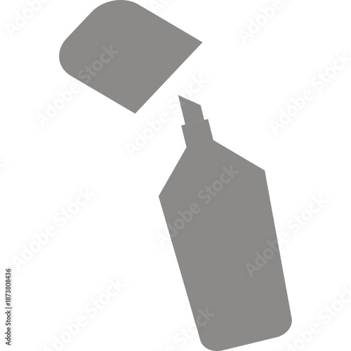 Gray Highlighter Pen Icon