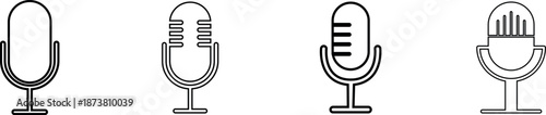 Microphone icon vector set. audio illustration sign collection. mic symbol.