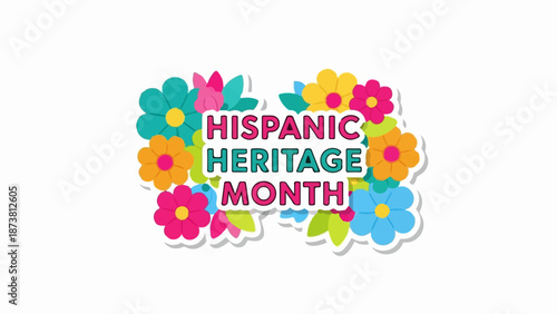 Celebration of Hispanic Heritage Month with vibrant, diverse floral motifs