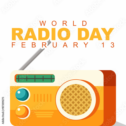 Vector graphic of World Radio Day ideal for World Radio Day celebration.