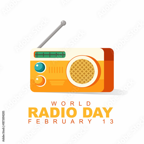 Vector graphic of World Radio Day ideal for World Radio Day celebration.
