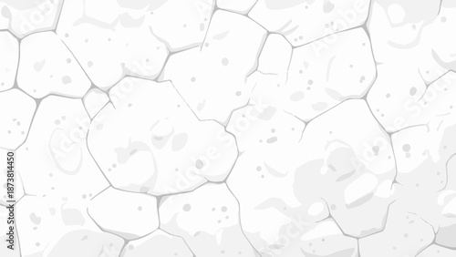 Close-up pattern of cracked, uneven, white, textured surface with subtle shadows