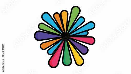 Colorful abstract burst of shape