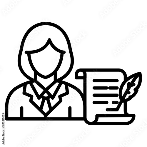 Historian Woman Icon