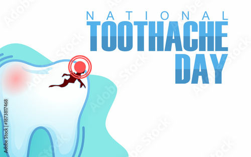 Vector graphic of National Toothache Day ideal for National Toothache Day celebration.