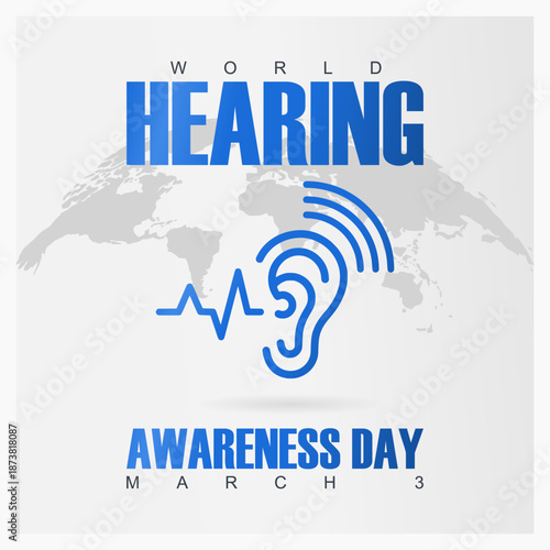 Vector graphic of Hearing Awareness Week ideal for Hearing Awareness Week celebration.