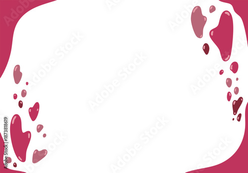 赤いハートのグラフィカルなフレーム