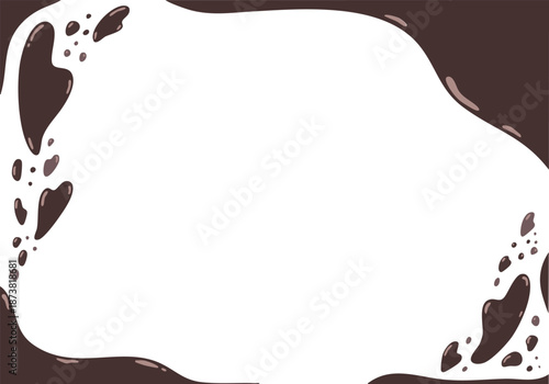 とろけるチョコレート風の手描きフレーム