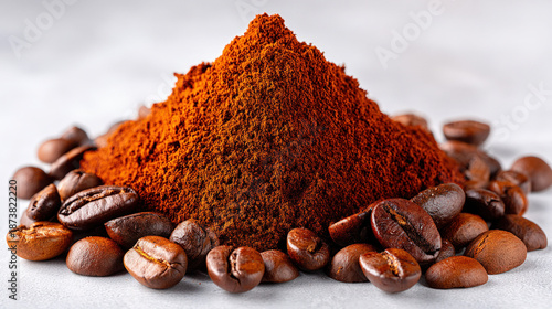 A pile of freshly ground co...