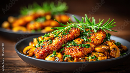 Chicken marsala with mushro...