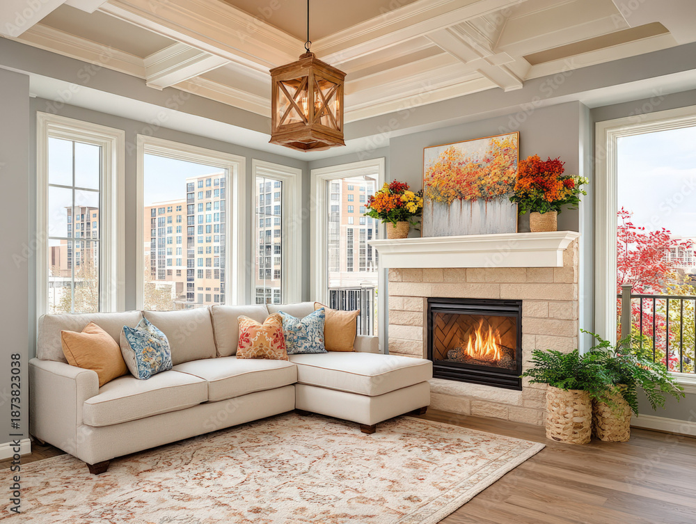 Naklejka premium Cozy living room interior