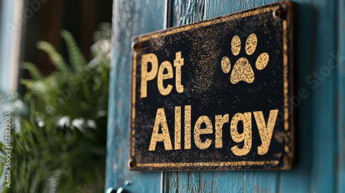 Cute sign "Pet Allergy" wit...