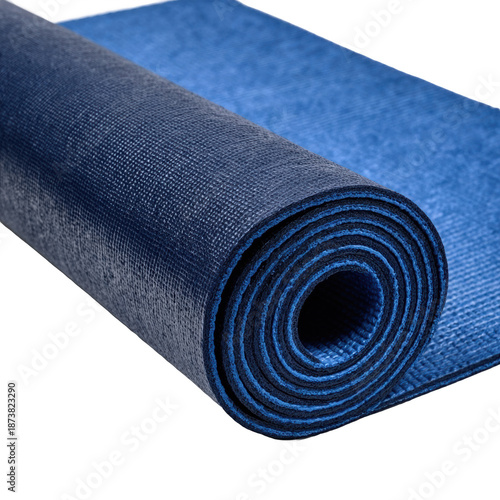 Wallpaper Mural Rolled yoga mat in deep blue color. Torontodigital.ca